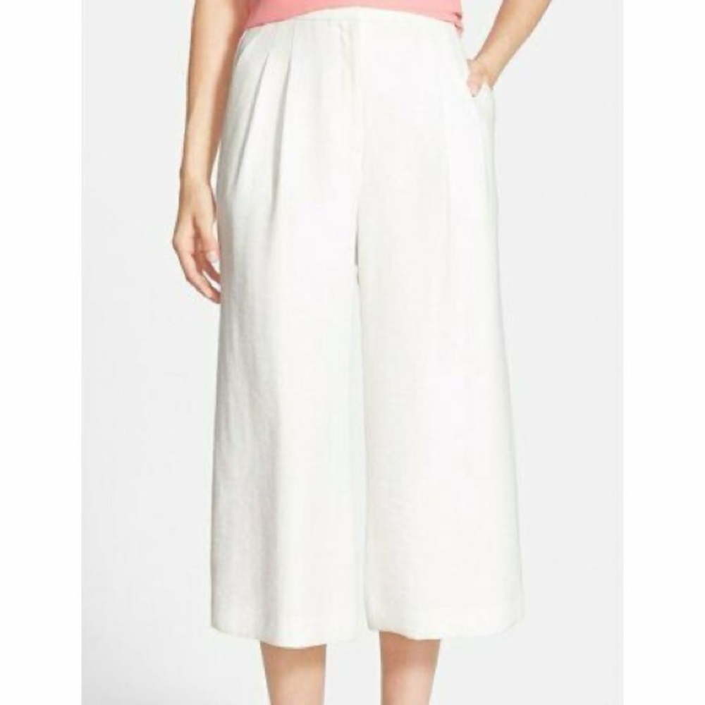 Chelsea28 Dress Wide Leg Capri Pant White Sz 12.